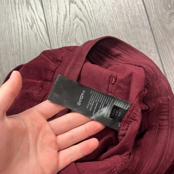 Anthropology Corduroy Joggers Burgundy Red Small 30 x 26 - Picture 5 of 10